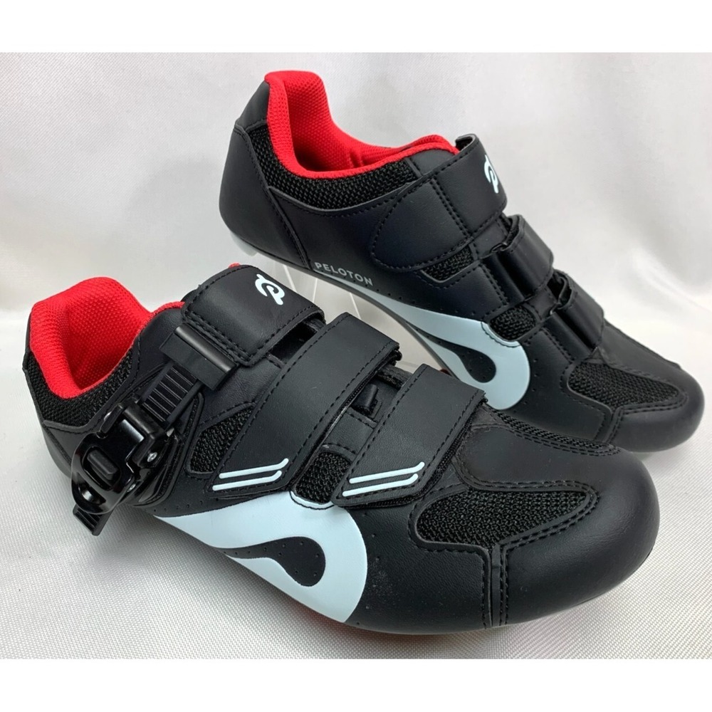 Peloton J-20 Cycling Bike Shoes Size M 7.5 / W 9.5 Black Red Sz. 41  Nice Shape!